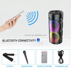 Altavoz Bluetooth portátil de baile cuadrado grande, columna de barra de sonido con luz LED colorida, caja de sonido KTV, Subwoofer Inalámbrico, Boombox de alta fidelidad-MovilExpressShop