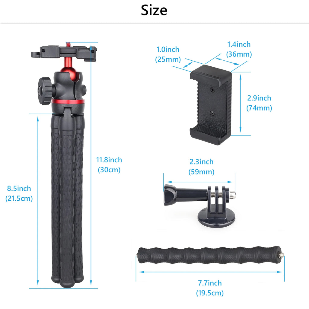 WEYLLAN DT45 Mini trípode de escritorio Control remoto carga máxima 2kg soporte portátil para cámara GoPro iPhone Xiaomi Huawei-MovilExpressShop