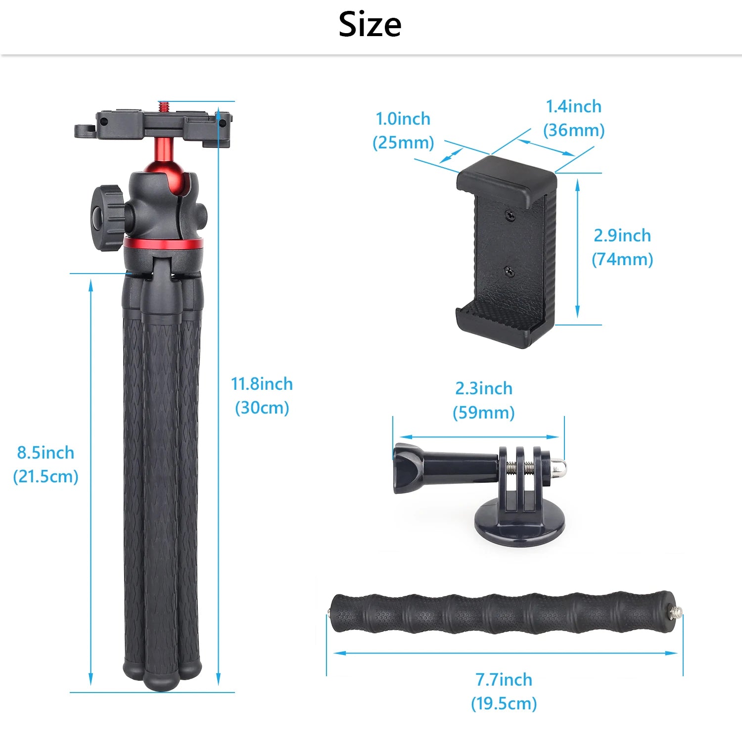 WEYLLAN DT45 Mini trípode de escritorio Control remoto carga máxima 2kg soporte portátil para cámara GoPro iPhone Xiaomi Huawei-MovilExpressShop