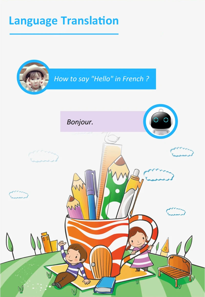 Robot inteligente Tuya IA, WiFi, juguetes de educación temprana para niños, reconocimiento de voz y máquina de aprendizaje educativo interactiva por voz