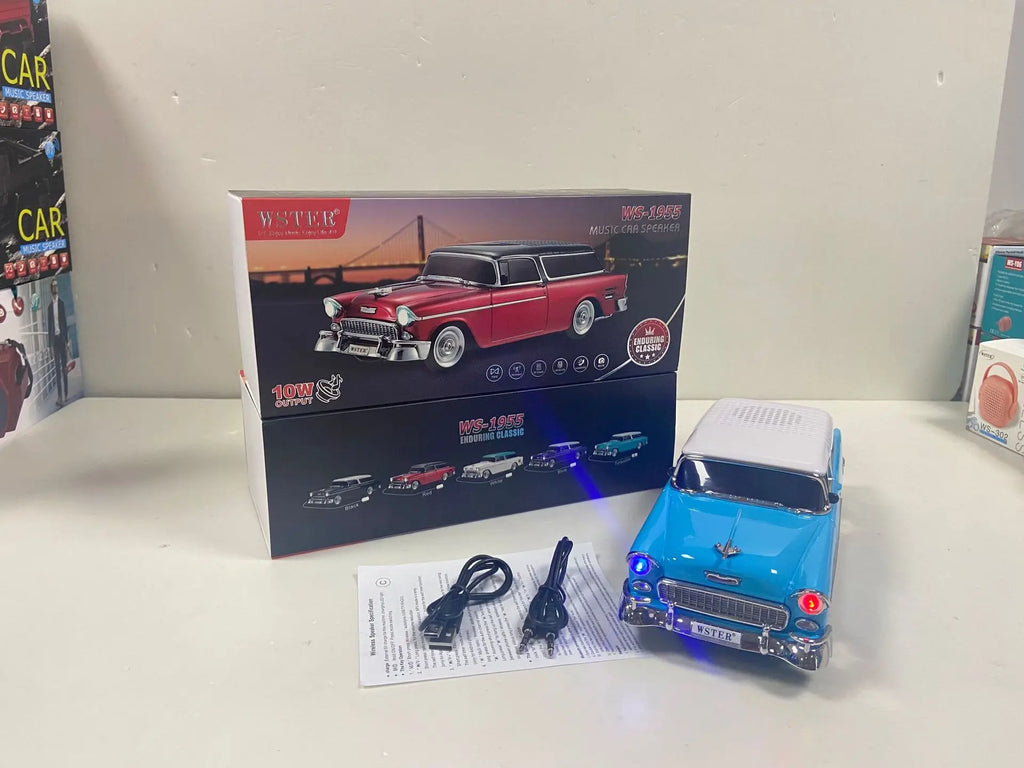 Altavoz Bluetooth WSTER WS-1955 Retro Sedan-MovilExpressShop