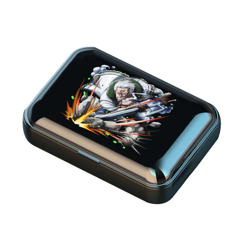 Auriculares Bluetooth de una pieza estilo deportivo portátiles de largo alcance HD Cartoon Monkey D. Luffy auriculares para juegos