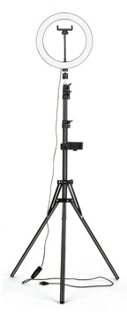 Trípode con anillo de luz LED para teléfono, trípode, soporte para cámara, Selfie, fotografía, lámpara LED, Color, estudio fotográfico para YouTube en vivo-MovilExpressShop