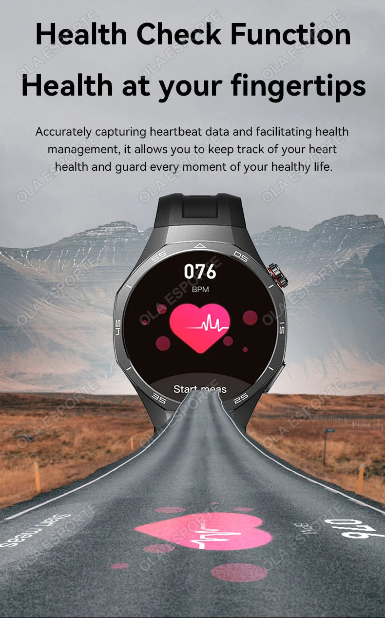 Reloj inteligente GT5 Pro, reloj deportivo GPS para hombres y mujeres, pantalla táctil AMOLED, llamadas telefónicas Bluetooth, reloj inteligente de pulsera resistente al agua para Fitness