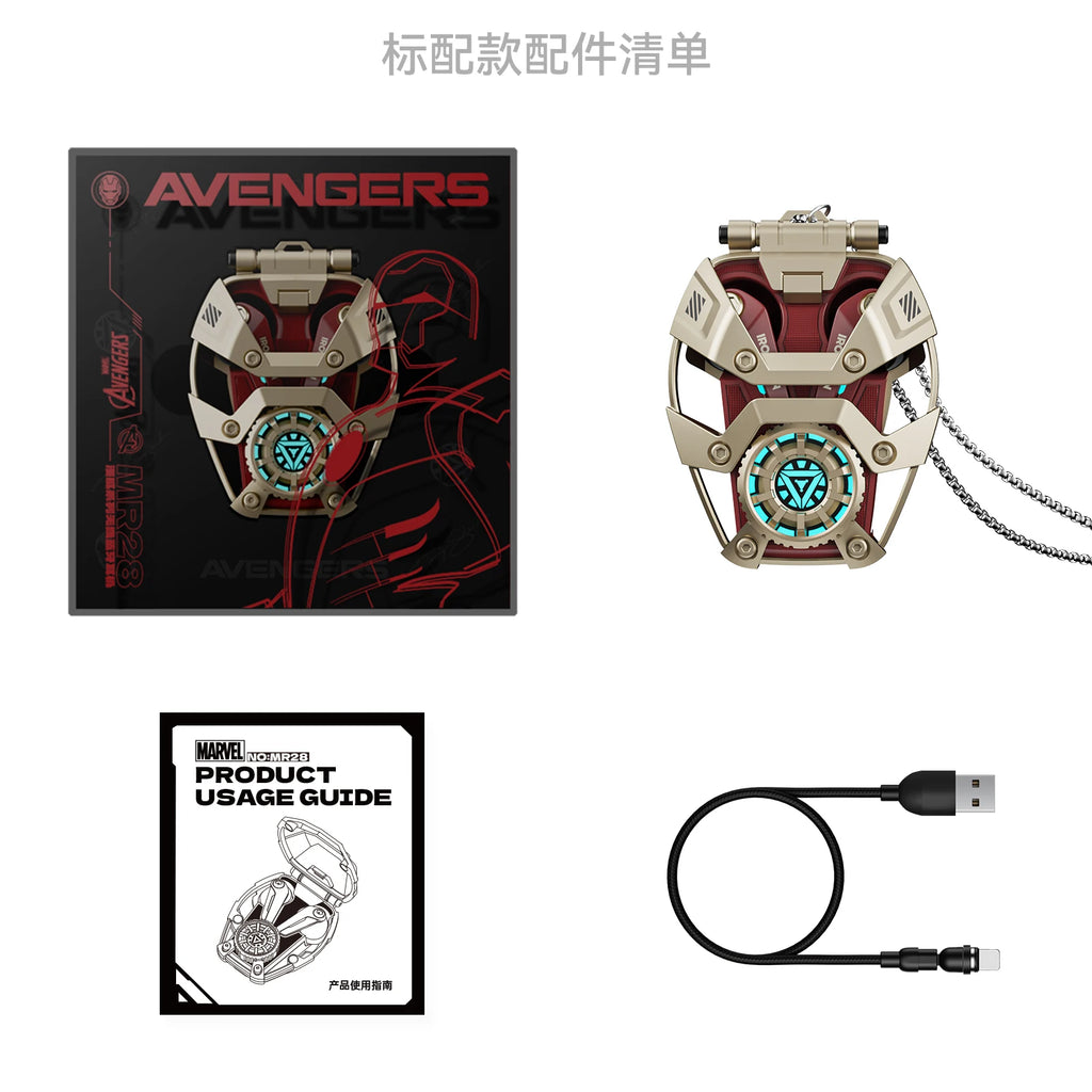 MARVEL Colaboración Auriculares Bluetooth ANC Cancelación activa de ruido Bluettoth Auriculares inalámbricos Deportes Juegos Regalo Iron Man-MovilExpressShop