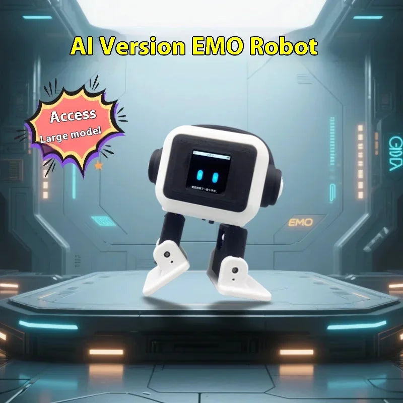 Robot AI EMO ESP32-S3 Control principal pantalla de 1,54 pulgadas Robot interactivo inteligente compañero de reconocimiento de voz para niños