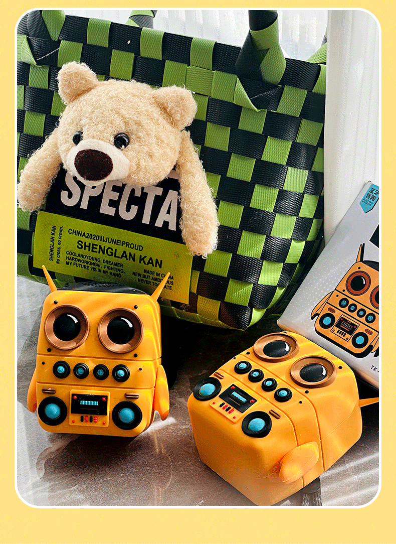 Buho Altavoz Bluetooth inalámbrico TK-200, minialtavoces portátiles impermeables IP65, compatible con tarjeta de memoria, estéreo HiFi, altavoces de graves pesados-MovilExpressShop