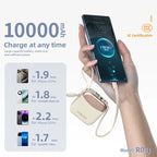 Kiki Shoot 10000mAh Mini Power Bank 66W carga rápida Powerbank batería certificada CCC con Cable para iPhone Xiaomi Huawei Samsung