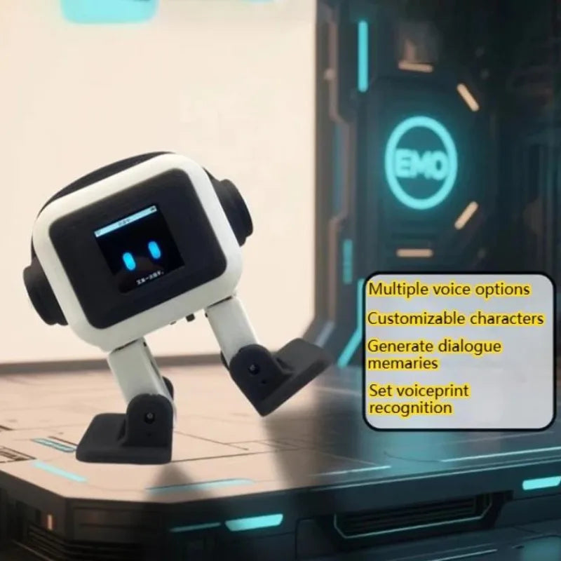 Robot AI EMO ESP32-S3 Control principal pantalla de 1,54 pulgadas Robot interactivo inteligente compañero de reconocimiento de voz para niños