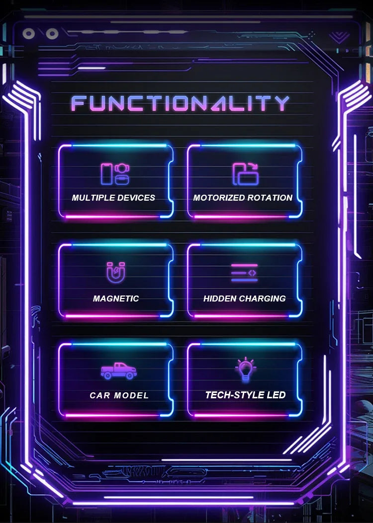 Base de escritorio CyberDock 3 en 1 con carga inalámbrica para iPhone 16, 15, 14 Pro Max, AirPods y Apple Watch, con luz ambiental.