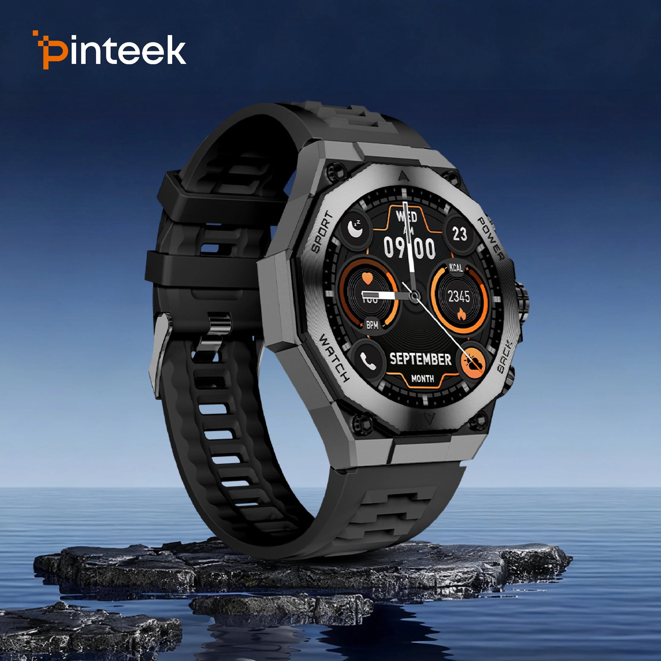 Smartwatch IP67 rastreador de ejercicios impermeable con más de 150 deportes monitoreo del sueño carga inalámbrica     Reloj AMOLED