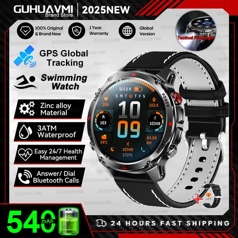 GUHUAVMI 2025 – Smartwatch Deportivo Grado Militar-MovilExpressShop
