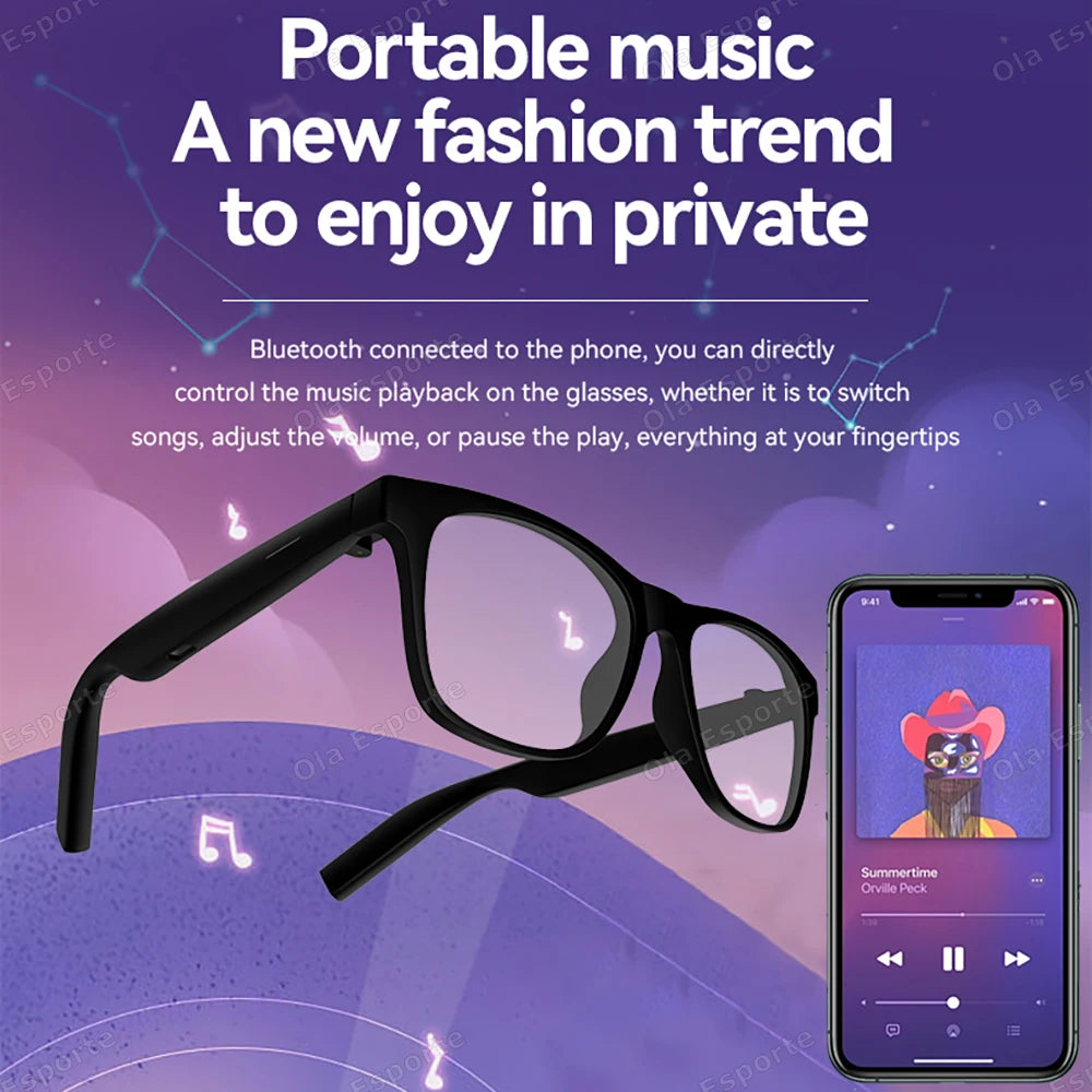 Nuevas gafas inteligentes inalámbricas con Bluetooth con Anti-UV, gafas de llamada, hombres y mujeres-MovilExpressShop