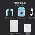 Disney TWS i7 Mini 2 auriculares inalámbricos Bluetooth 5,0 auriculares mate Macaron auriculares manos libres con micrófono caja de carga auriculares-MovilExpressShop