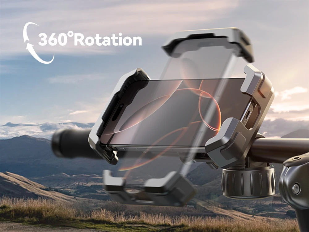 Joyroom Soporte para teléfono antivibración para bicicleta o moto Instalación rápida Soporte para teléfono para motocicleta con amortiguador de vibración para teléfonos de 4,7-7"-MovilExpressShop