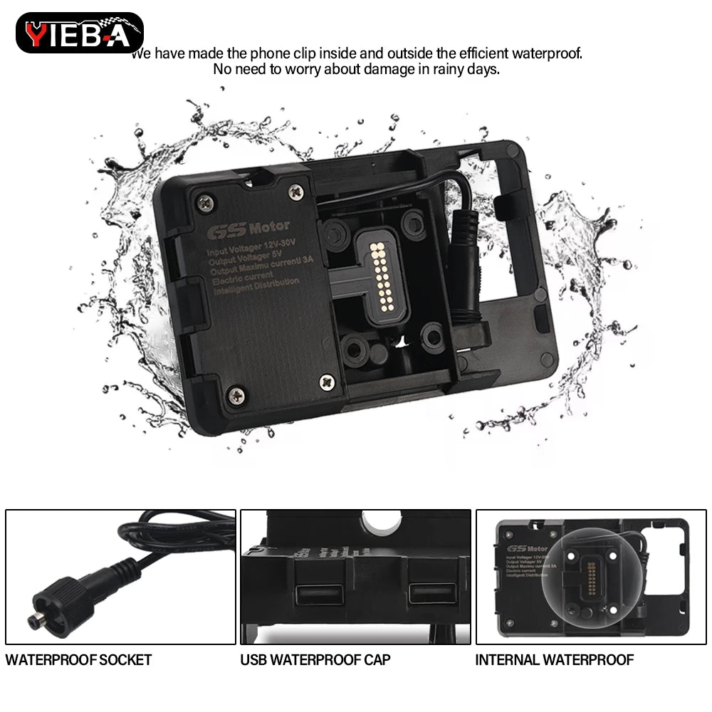 Soporte de navegación GPS para teléfono móvil, USB 20225, soporte de carga inalámbrica para BMW R1200RT 2014 - 2024 2023 R1250RT R 1200 1250 RT