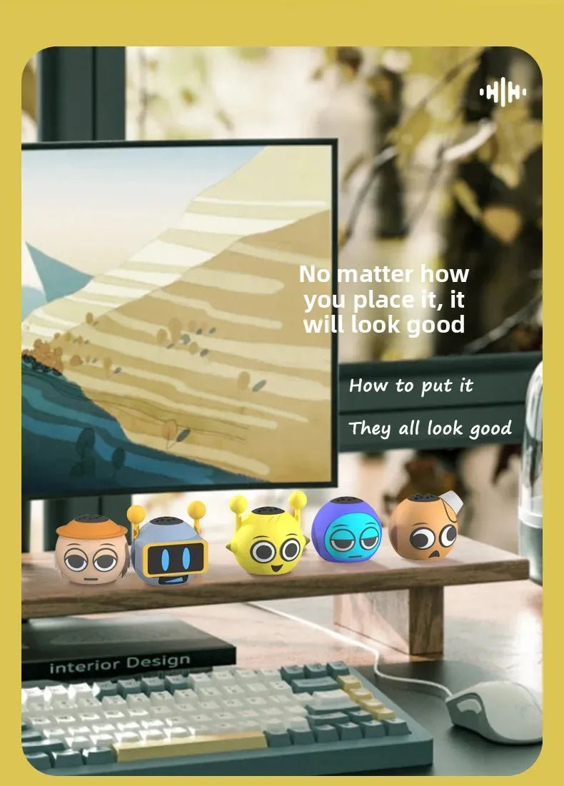 Nuevo altavoz de juego de dibujos animados de Anime Sprunki, decoraciones de sonido de escritorio, altavoz inalámbrico exprés, caja de sonido, regalo para niños y niñas-MovilExpressShop