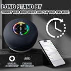 Altavoz Bluetooth resistente al agua con luces LED coloridas, fuerte ventosa y soporte para teléfono, mini altavoz portátil para exteriores/espectáculos-MovilExpressShop