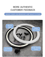 26CM fotografía iluminación teléfono Ringlight trípode soporte foto Led Selfie relleno anillo luz lámpara para vídeo Youtube Live COOK-MovilExpressShop