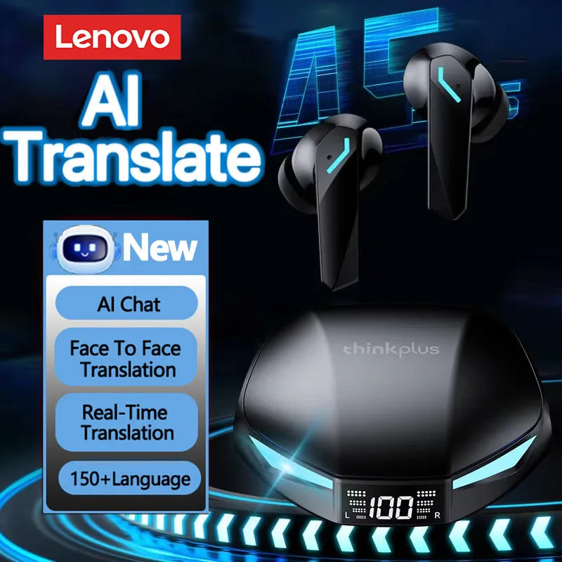 Lenovo XT53 auriculares de traducción TWS Bluetooth HD llamadas de voz auriculares con reducción de ruido para viajes de oficina auriculares con traductor AI