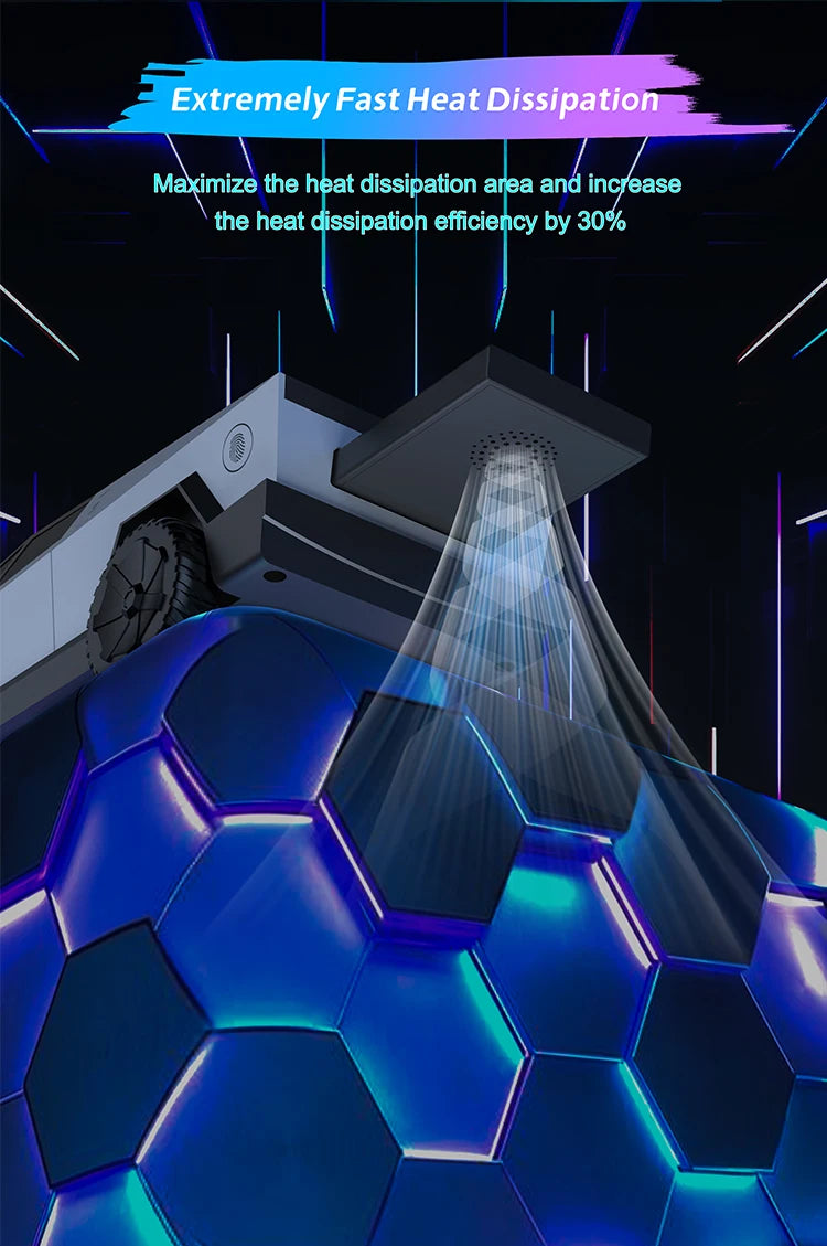 Base de escritorio CyberDock 3 en 1 con carga inalámbrica para iPhone 16, 15, 14 Pro Max, AirPods y Apple Watch, con luz ambiental.