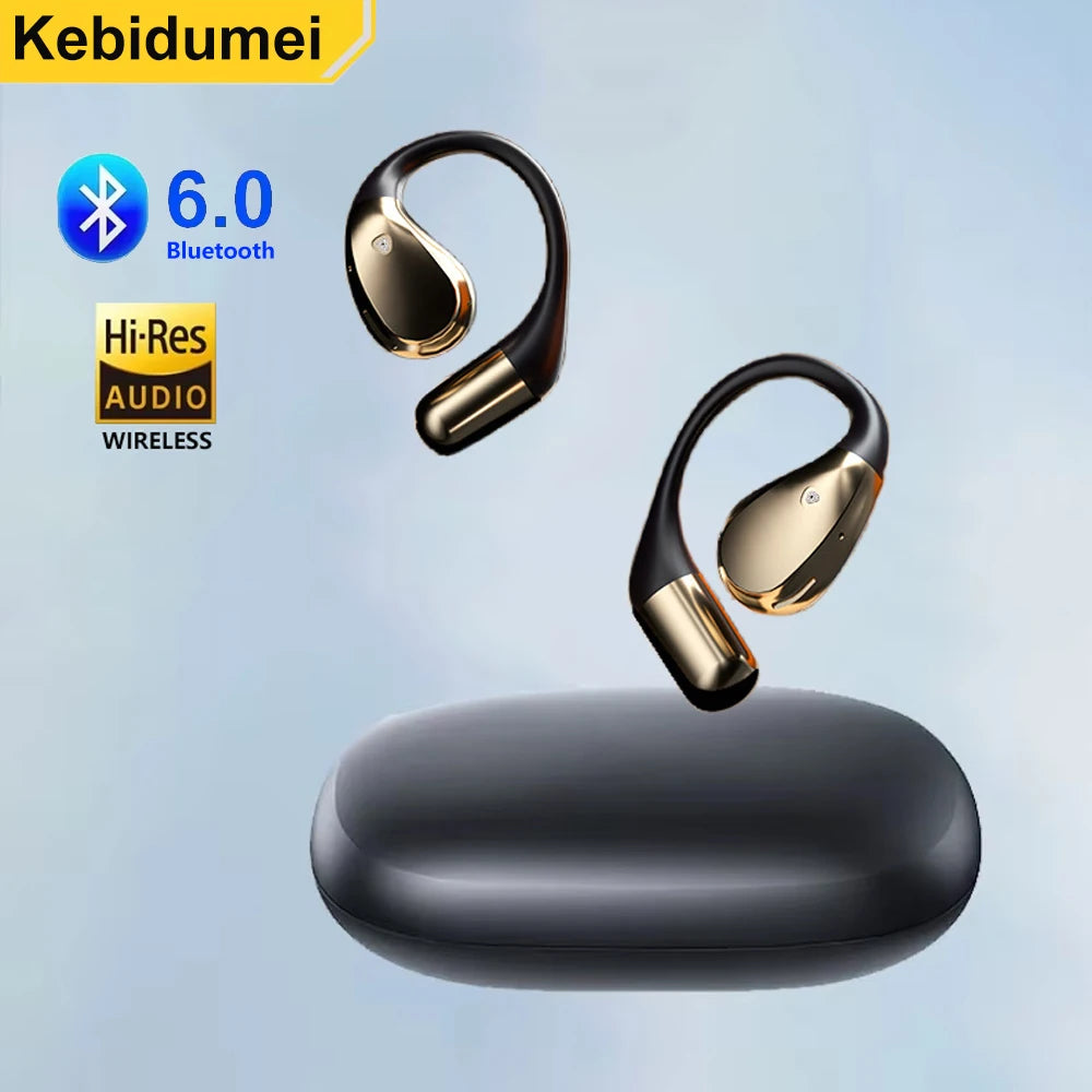 Auriculares inalámbricos de oído abierto Bluetooth 6,0 OWS auriculares de alta resolución ANC auriculares con reducción de ruido gancho para la oreja auriculares deportivos-MovilExpressShop