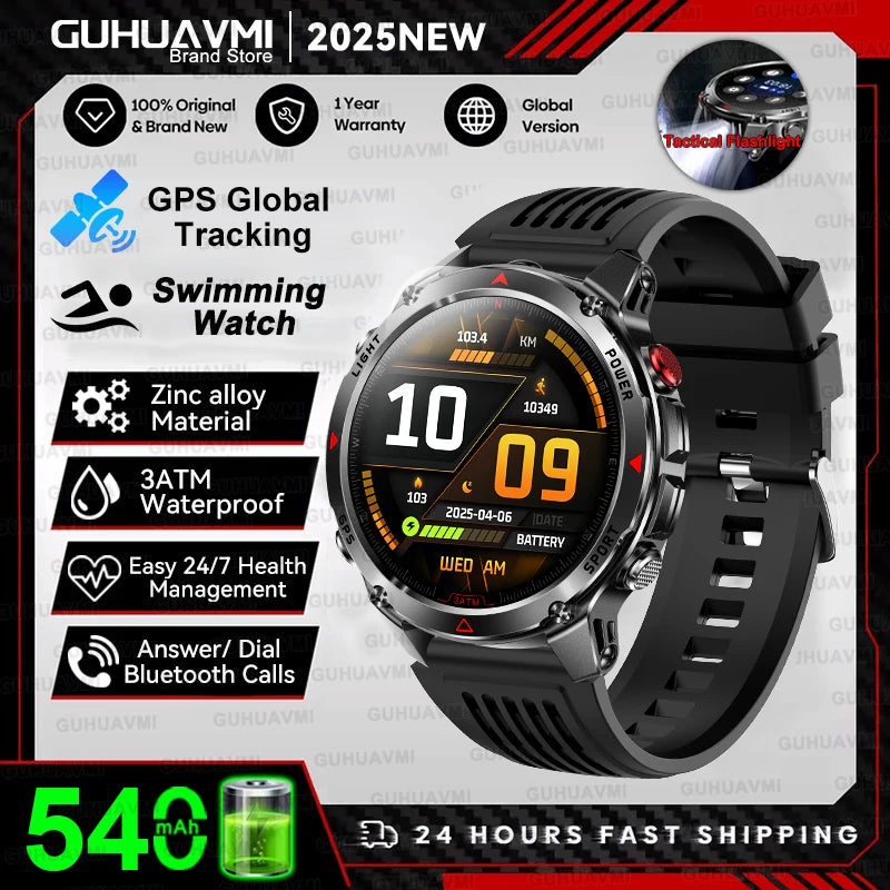 GUHUAVMI 2025 – Smartwatch Deportivo Grado Militar-MovilExpressShop