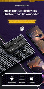 Transformers TF-T01 auriculares inalámbricos Bluetooth 5,3 sonido HIFI Bumblebee auriculares para juegos auriculares de baja latencia Larga modo de reposo-MovilExpressShop