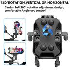 Soporte de teléfono para motocicleta, base de teléfono para GPS, soporte para Moto, manillar de teléfono móvil y montaje de espejo retrovisor para teléfono de 4-7 pulgadas