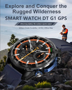 Nuevo reloj inteligente AMOLED con reproductor de vídeo con memoria de 4GB con GPS, mapas sin conexión, reloj inteligente deportivo militar para hombres, pulsera impermeable para nadar de 30m