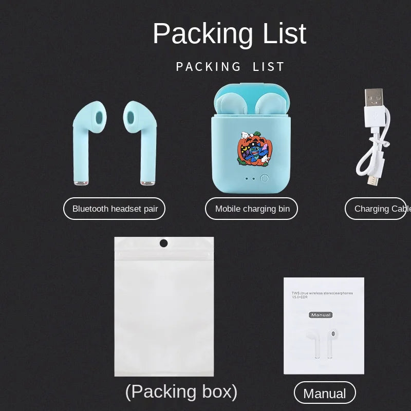 Disney-auriculares inalámbricos Stitzer TWS i7 Mini 2, cascos con Bluetooth 5,0, micrófono, estuche de carga, manos libres, novedad-MovilExpressShop