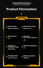 TRANSFORMERS TF-Y17 Altavoz portátil Altavoz Bluetooth inalámbrico de larga resistencia Sonido estéreo Caja de sonido multifuncional-MovilExpressShop