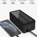 Banco de energía Solar de 100000mAh y 120W, batería externa USB de gran capacidad para teléfono móvil, carga inalámbrica rápida, accesorio para teléfono móvil-MovilExpressShop