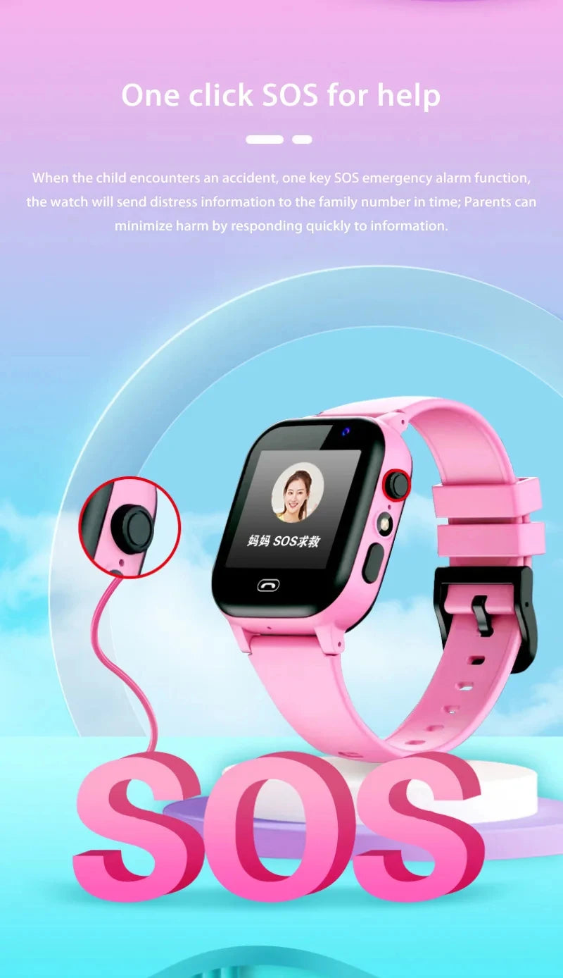 Xiaomi niños reloj inteligente 4G SOS ubicación GPS tarjeta Sim llamada niño reloj inteligente cámara impermeable niños niña regalo para Ios Android caliente