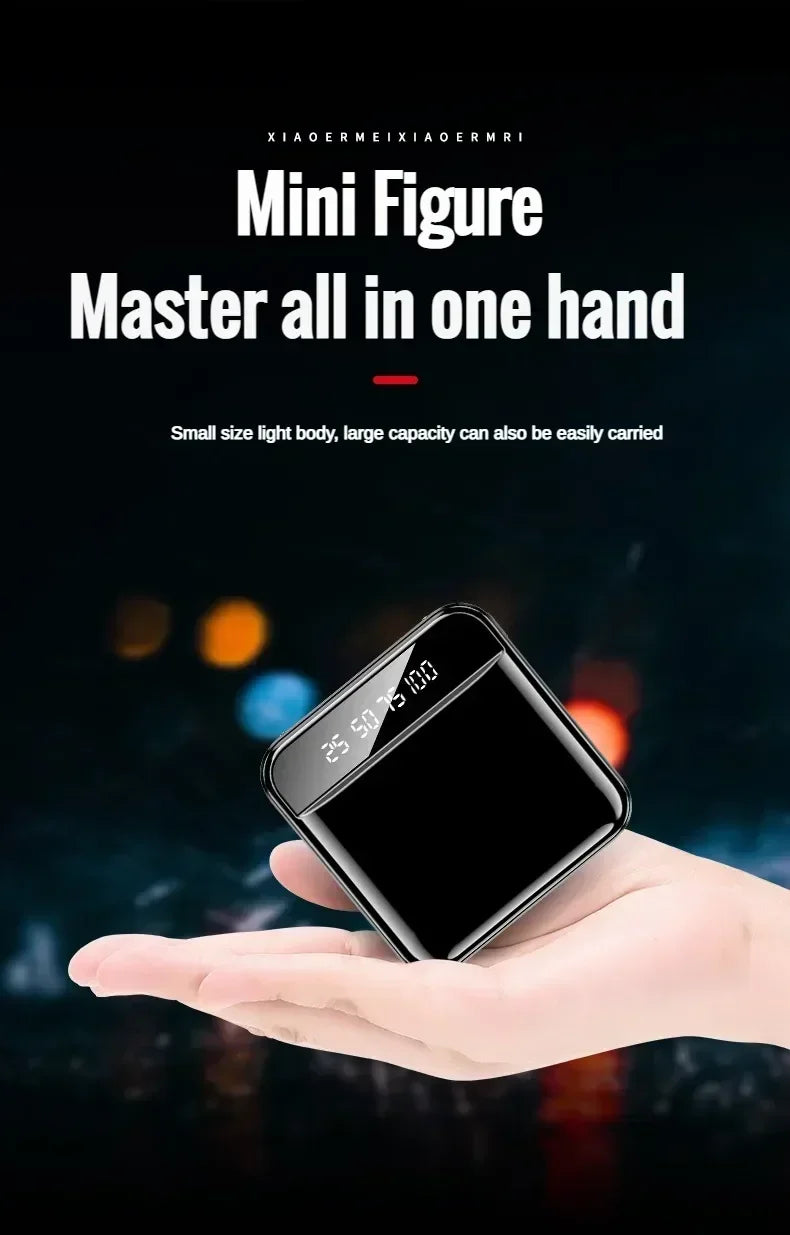 Xiaomi-Mini banco de energía de gran capacidad, 30000mah, carga súper rápida, Cable incorporado, batería externa portátil para Samsung y iPhone-MovilExpressShop