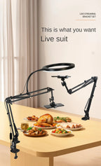 Soporte en vivo para teléfono móvil, iluminación superior profesional, cámara de disparo fija con grabación de instrucciones, palo Selfie de vídeo-MovilExpressShop