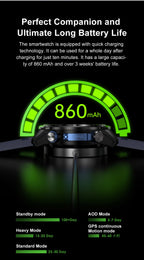 Nuevo reloj inteligente AMOLED con reproductor de vídeo con memoria de 4GB con GPS, mapas sin conexión, reloj inteligente deportivo militar para hombres, pulsera impermeable para nadar de 30m