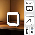FANGTUOSI nuevo anillo de mano LED luz de relleno recargable teléfono móvil portátil fotografía en vivo escritorio jaula de conejo Selfie luz-MovilExpressShop