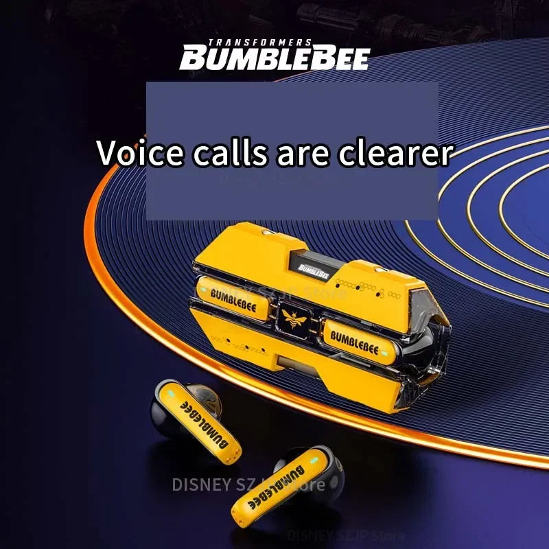 Transformers TF-T01 auriculares inalámbricos Bluetooth 5,3 sonido HIFI Bumblebee auriculares para juegos auriculares de baja latencia Larga modo de reposo-MovilExpressShop