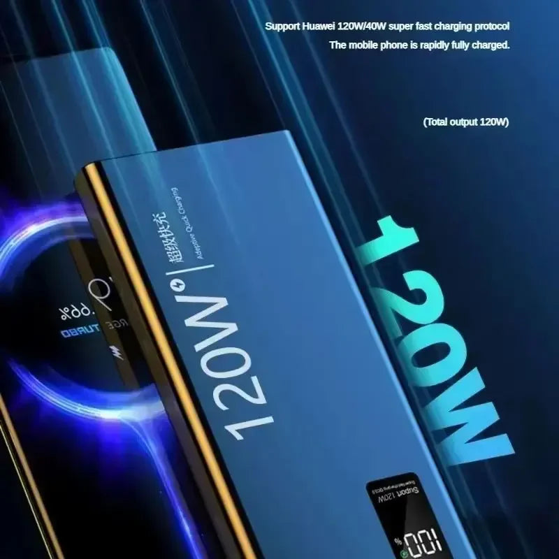 VIVO 120W Power Bank 50000mAh alta capacidad carga rápida Powerbank cargador de batería portátil para iPhone Samsung Huawei etc...-MovilExpressShop