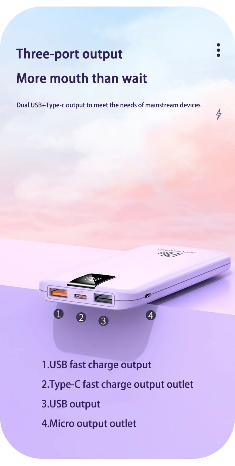 Batería de carga súper rápida Xiaomi 120W 200000 Banco de energía mAh 100000 Pantalla digital cuadrada portátil liviana de alta capacidad mAh-MovilExpressShop