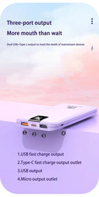 Batería de carga súper rápida Xiaomi 120W 200000 Banco de energía mAh 100000 Pantalla digital cuadrada portátil liviana de alta capacidad mAh-MovilExpressShop