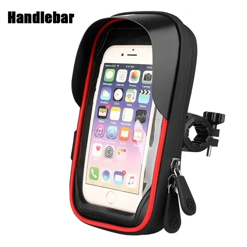 Soporte de teléfono impermeable para bicicleta, bolsa de montaje en manillar de motocicleta, funda para Scooter de 6,4 pulgadas