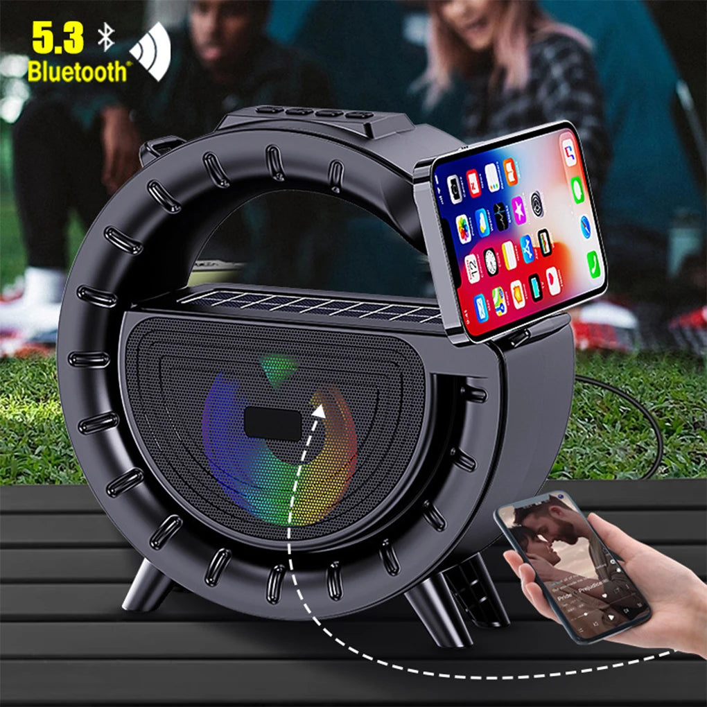 Altavoz Bluetooth portátil para exteriores, linterna G grande, reproductor Solar, tarjeta inalámbrica, lámpara musical para el hogar, herramientas para fiestas-MovilExpressShop