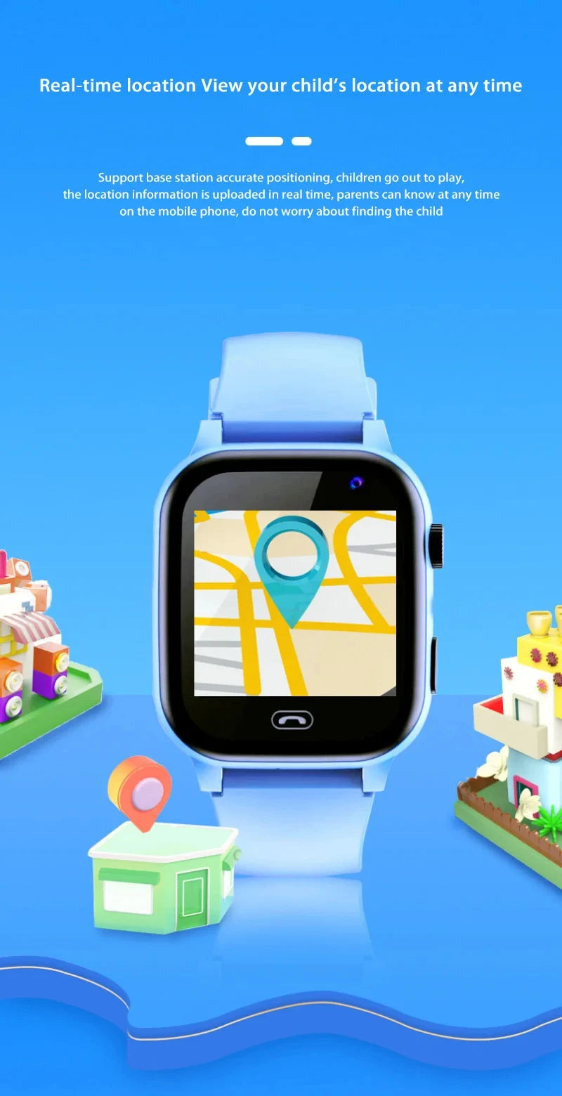 Xiaomi niños reloj inteligente 4G SOS ubicación GPS tarjeta Sim llamada niño reloj inteligente cámara impermeable niños niña regalo para Ios Android caliente