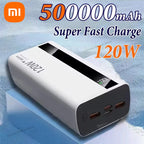 Xiaomi 500000mAh PowerBank de alta capacidad 120W carga súper rápida batería externa portátil Powerbank para Iphone Samsung Huawei