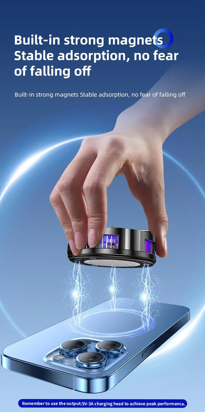 Nuevo TL07 Semiconductor móvil magnético/clip trasero PUBG enfriador 5V/3A ventilador de refrigeración por congelación radiador con pantalla Digital de temperatura-MovilExpressShop