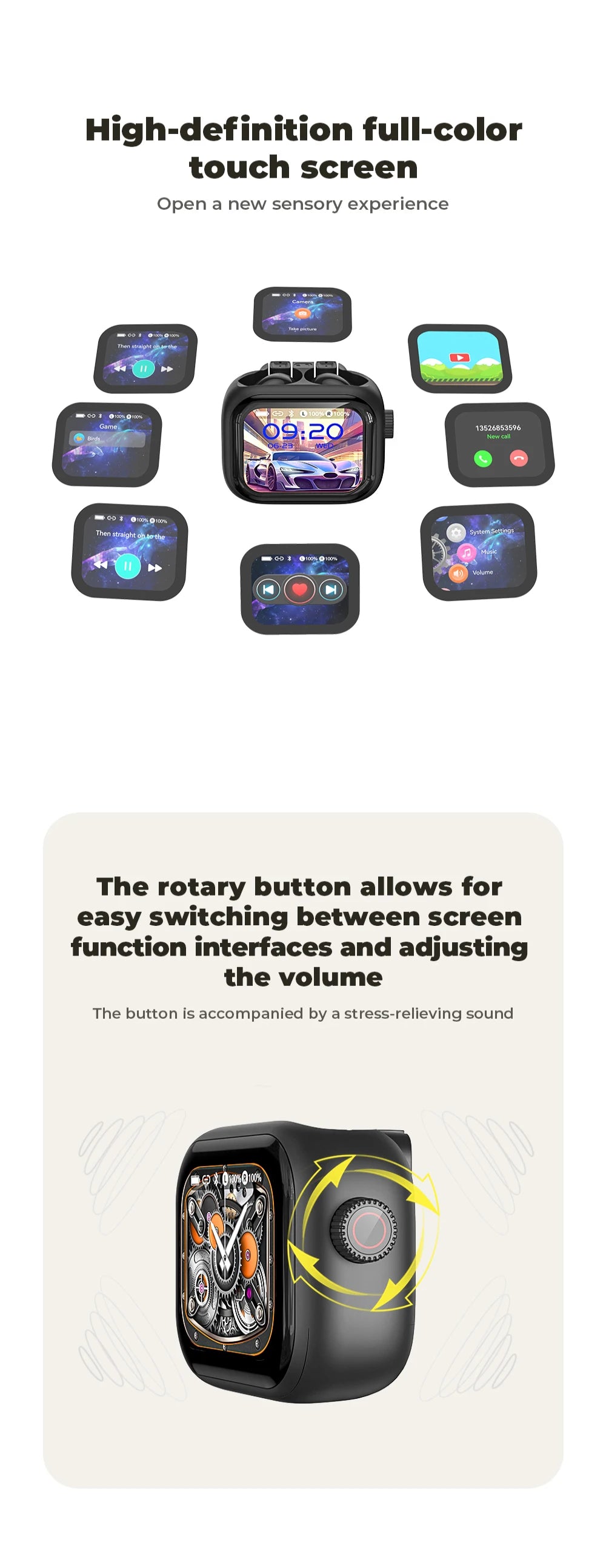 [Pantalla Ultra HD] auriculares HTC NE40 Bluetooth V6 TWS auriculares inalámbricos deportivos traductor AI auricular micrófono de reducción de ruido en la oreja