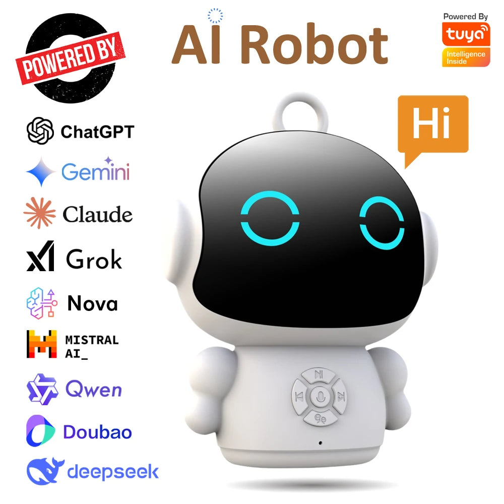 Robot inteligente Tuya IA, WiFi, juguetes de educación temprana para niños, reconocimiento de voz y máquina de aprendizaje educativo interactiva por voz