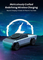 Base de escritorio CyberDock 3 en 1 con carga inalámbrica para iPhone 16, 15, 14 Pro Max, AirPods y Apple Watch, con luz ambiental.